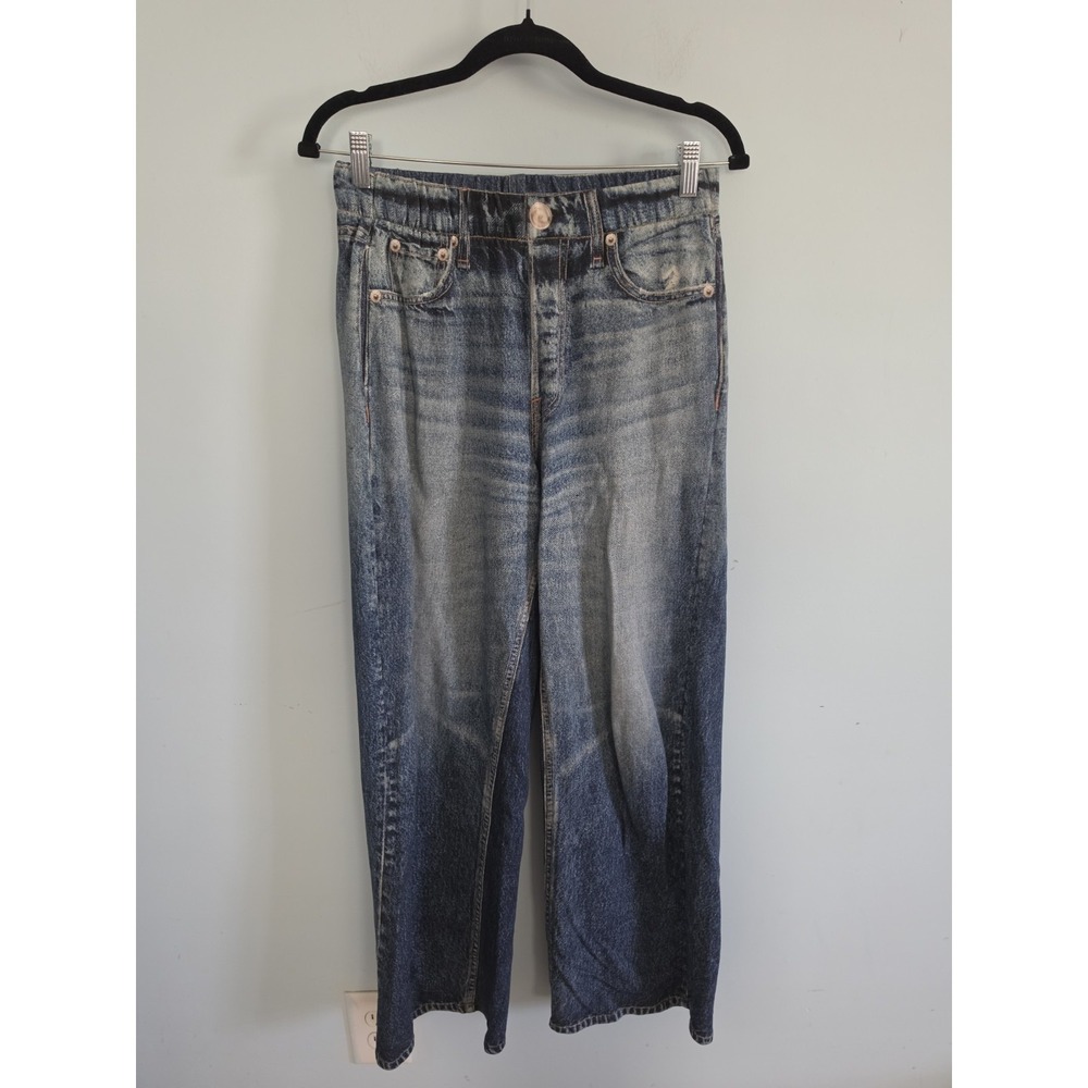 Elan Faux Denim Artsy Casual Pants‎ Size M